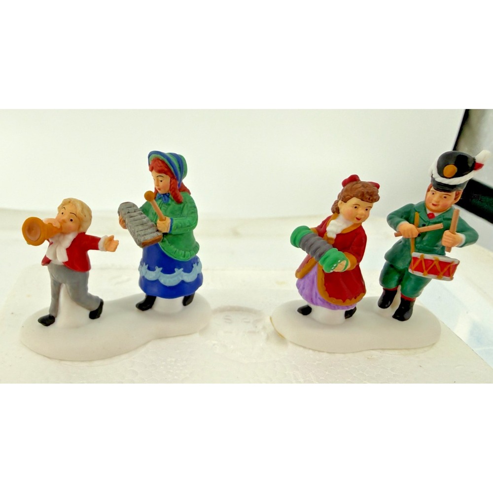 Department 56 Dickens Village Christmas Morning Parade Set of 2 Porcelain Figure